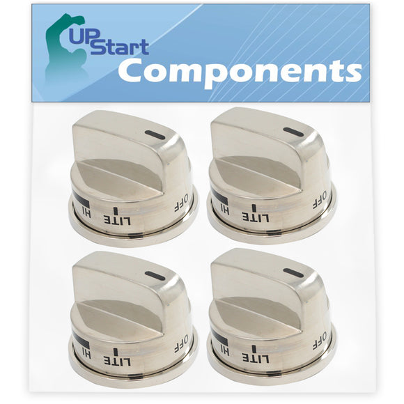 4 Pack Gas Range Knob Replacement for LG EBZ37189611 Compatible with LG LRG30357ST (AS1EJIT) Gas Range (Non Super Boil)