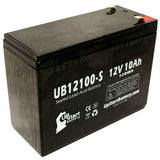 UB12100-S Sealed Lead Acid Battery Replacement (12V, 10Ah, F2 Terminal, AGM, SLA)