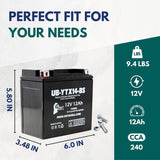 YTX14-BS 2115410001 Replacement for Mercedes Benz Auxiliary Battery - 12V 12AH Secondary Backup Aux Battery for E350, CLA 250, GLK 350, E320, ML350, E500, CLS 400, GLA 250