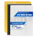 HEPA Filter for Winix 1712-0093-00 Air Purifier Replacement Filter T - Compatible with Winix 1712 0093 00 Filters for HR900 HR950 HR951 HR1000 with Winx Honeycomb Activated Carbon & Pre-Filters Parts PreFilters