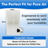 F2MAX for Blue Air Blue Pure 211i Max Filter - Compatible with BlueAir 211i Max Replacement Filter Air Purifier HEPA Filters H13