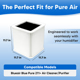 F211PACF101652 Filter for BlueAir 211 Replacement Filter - Compatible with Blue Pure 211+ Filters for Blue Air 211 Plus Purifier HEPA H13