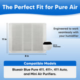 F411PACF102174 Filter for BlueAir 411 Replacement Filter - Compatible with Blue Pure 411+ Filters for Blue Air 411 Plus Series Auto Purifier HEPA H13 Parts Activated Carbon