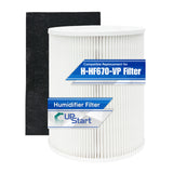 H-HF670-VP Filter & Pre-Filters Set Replacement for Hunter Air Purifier Filter H-HF670 HP670 HP670WH HP670BL HP670GR - Compatible with Hunter H HF670 VP HEPA Filter Pack Activated Carbon Pre Filter H-HF670 HF670 HP 670 VP Prefilter Parts