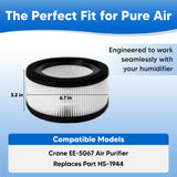 Replacement for Crane HS1944 Filter - Compatible with Crane HS-1944 HEPA Filter Air Purifier HS 1944