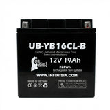 12V 19Ah YB16CL-B Battery Replacement for YB16CL B BS Jet Ski Battery YB16CLB 16CLB CYL10006 MBTX20U ETX16L XTA16CL 16CL-B 16CL-BS Rechargeable SLA AGM Motorcycle ATV Powersports Batteries Parts