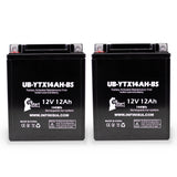 2-Pack Battery Replacement for 2018 Polaris Sportsman HO 450 CC ATV - 12V, 12AH