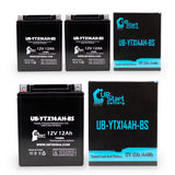3-Pack Battery Replacement for 1982 Honda ATC200 Big Red 200 CC ATV - 12V, 12AH