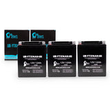 3-Pack Battery Replacement for 1992 Suzuki LT-4WD QuadRunner 250 CC ATV - 12V, 12AH