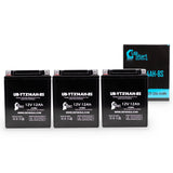 3-Pack Battery Replacement for 1984 Honda ATC200 Big Red 200 CC ATV - 12V, 12AH