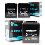 3-Pack Battery Replacement for 1988 Yamaha YFM225 Moto 4 225 CC ATV - 12V, 12AH