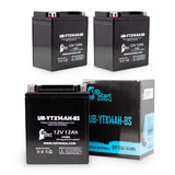 3-Pack Battery Replacement for 2001 Polaris Sportsman HO 500 CC ATV - 12V, 12AH