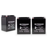 3-Pack Battery Replacement for 2000 Kawasaki KLF220-A Bayou (CN) 220 CC ATV - 12V, 12AH