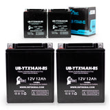 4-Pack Battery Replacement for 1995 Polaris All Electric Start Kits Snowmobile - 12V, 12AH