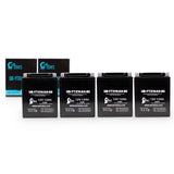 4-Pack Battery Replacement for 2009 Arctic Cat 366 366 CC ATV - 12V, 12AH