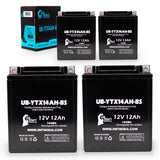 4-Pack Battery Replacement for 2003 Yamaha YFM40FW Kodiak/Automatic 400 CC ATV - 12V, 12AH