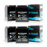 4-Pack Battery Replacement for 1987 Honda VT700C Shadow 700 CC Motorcycle - 12V, 12AH