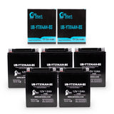 5-Pack Battery Replacement for 2006 Yamaha YFM35B Bruin 350 CC ATV - 12V, 12AH