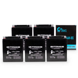 5-Pack Battery Replacement for 2001 Suzuki LT-F300F KingQuad 300 CC ATV - 12V, 12AH