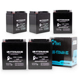 5-Pack Battery Replacement for 2002 Kawasaki KEF300-B Lakota Sport 300 CC ATV - 12V, 12AH