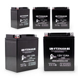 5-Pack Battery Replacement for 2006 Yamaha YFM35B Bruin 350 CC ATV - 12V, 12AH