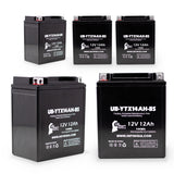 5-Pack Battery Replacement for 1985 Honda VF700F Interceptor 700 CC Motorcycle - 12V, 12AH