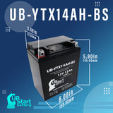 5 Pack Replacement for YTX14AH-BS Battery 12V 12AH SLA