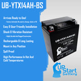 3-Pack Battery Replacement for 1997 Kawasaki VN800-A, B, C, E Vulcan, Classic, Drifter 800 CC Motorcycle - 12V, 12AH