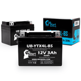 2-Pack 2005 Bombardier (Can-Am) DS90, DS90F, Quest 90CC ATV Battery Replacement - 12V, 3Ah