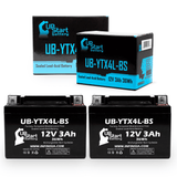 2-Pack 2000 Gas Gas Pampera 320CC Motorcycle Battery Replacement - 12V, 3Ah