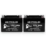2-Pack 1995 Suzuki DR350S 350CC Motorcycle Battery Replacement - 12V, 3Ah