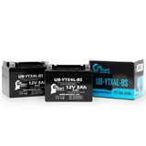 2-Pack 2002 E-Ton DXL90 Sierra 90CC ATV Battery Replacement - 12V, 3Ah