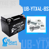 2-Pack 2001 Polaris Scrambler, Sportsman 90CC ATV Battery Replacement - 12V, 3Ah