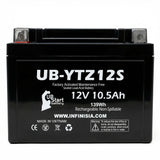 12V 10.5Ah YTZ12S Battery Replacement for YTZ12S-BS Motorcycle Battery CTZ12S ETZ12S BTZ12S CTZ12S-BS ETZ-12S MBTX9U STZ12S WPZ12S XTAZ12S Z12S Rechargeable Maintenance-Free SLA AGM ATV Batteries Parts