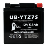 12V 5.8Ah YTZ7S Motorcycle Battery for BTZ7S YTZ7S-BS CTZ7S CTZ7S-BS CYLAZ7SXTA ESTZ7S ES-TZ7S ES TZ7S ETZ7S GT6B-3 GTZ7S M727ZS MBTZ7S PTZ7S STZ7S TZ7S UTZ7S UTZ7S-BS WPZ7S XTAZ7S Batteries