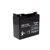 GS PORTALAC PE12V17 Battery - Replaces UB12180 Universal Sealed Lead Acid Batteries (12V, 18Ah, 18000mAh, T4 Terminal, AGM, SLA, One Year Warranty)