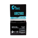 GS PORTALAC PE12V17 Battery - Replaces UB12180 Universal Sealed Lead Acid Batteries (12V, 18Ah, 18000mAh, T4 Terminal, AGM, SLA, One Year Warranty)