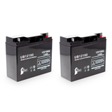 2x Pack Alpha PS12150 Battery - Replaces UB12180 Universal Sealed Lead Acid Batteries (12V, 18Ah, 18000mAh, T4 Terminal, AGM, SLA)
