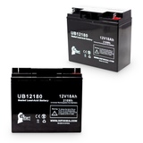 2x Pack Solar ES4000 Battery - Replaces UB12180 Universal Sealed Lead Acid Batteries (12V, 18Ah, 18000mAh, T4 Terminal, AGM, SLA)