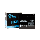 Frank Mobility E-Fix E19 Model Battery - Replaces UB12180 Universal Sealed Lead Acid Batteries (12V, 18Ah, 18000mAh, T4 Terminal, AGM, SLA)
