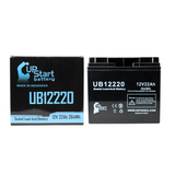 SEARS CRAFTSMAN DIEHARD PORTABLE POWER 1150 Battery - Replaces UB12220 Universal Sealed Lead Acid Batteries (12V, 22Ah, 22000mAh, T4 Terminal, AGM, SLA, One Year Warranty)