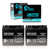 2x Pack EMPIRE SCIENTIFIC SLA 17-12 Battery - Replaces UB12220 Universal Sealed Lead Acid Batteries (12V, 22Ah, 22000mAh, T4 Terminal, AGM, SLA, One Year Warranty)