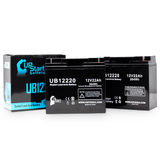 2x Pack DELTEC PWRBC64 Battery - Replaces UB12220 Universal Sealed Lead Acid Batteries (12V, 22Ah, 22000mAh, T4 Terminal, AGM, SLA)