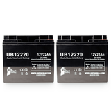 2x Pack APC SUA1500X93 Battery - Replaces UB12220 Universal Sealed Lead Acid Batteries (12V, 22Ah, 22000mAh, T4 Terminal, AGM, SLA)