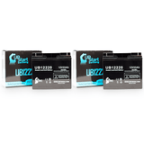 2x Pack Bruno CUBFRONTWHEELDRIVE Battery - Replaces UB12220 Universal Sealed Lead Acid Batteries (12V, 22Ah, 22000mAh, T4 Terminal, AGM, SLA)