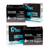 2x Pack Trans Canada Battery WP2012 Battery - Replaces UB12220 Universal Sealed Lead Acid Batteries (12V, 22Ah, 22000mAh, T4 Terminal, AGM, SLA)