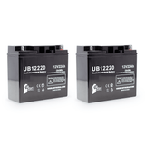 2x Pack EMPIRE SCIENTIFIC SLA 17-12 Battery - Replaces UB12220 Universal Sealed Lead Acid Batteries (12V, 22Ah, 22000mAh, T4 Terminal, AGM, SLA, One Year Warranty)