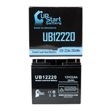 Data Shield ST450 Battery - Replaces UB12220 Universal Sealed Lead Acid Batteries (12V, 22Ah, 22000mAh, T4 Terminal, AGM, SLA)