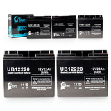 5-Pack UB12220 Sealed Lead Acid Battery Replacement (12V, 22Ah, T4 Terminal, AGM, SLA)