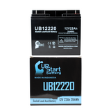 Alpha Technologies AS2000 Battery - Replaces UB12220 Universal Sealed Lead Acid Batteries (12V, 22Ah, 22000mAh, T4 Terminal, AGM, SLA)